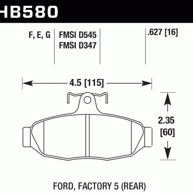 Hawk Brake Pad - HPS 5.0 Hawk Brake Pad - HPS 5.0