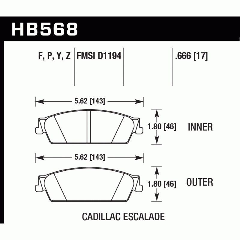 Hawk Brake Pad - HPS 5.0