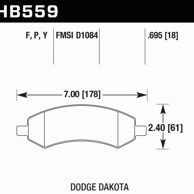 Hawk Brake Pad - HPS 5.0 Hawk Brake Pad - HPS 5.0