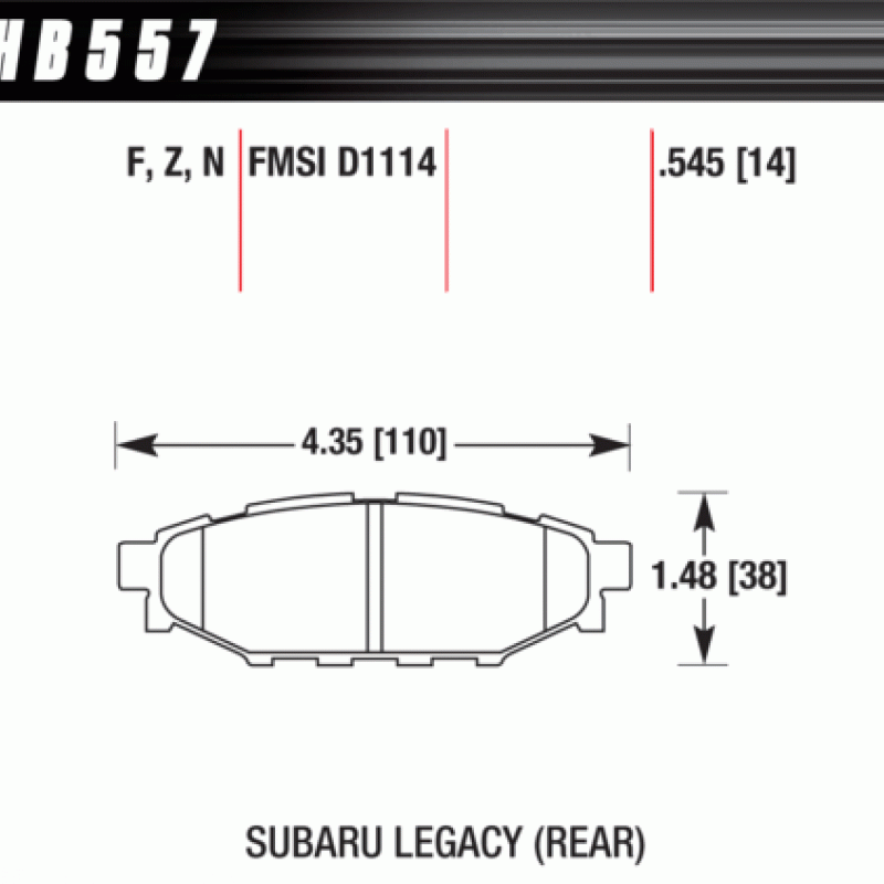 Hawk Brake Pad - HPS 5.0 Hawk Brake Pad - HPS 5.0
