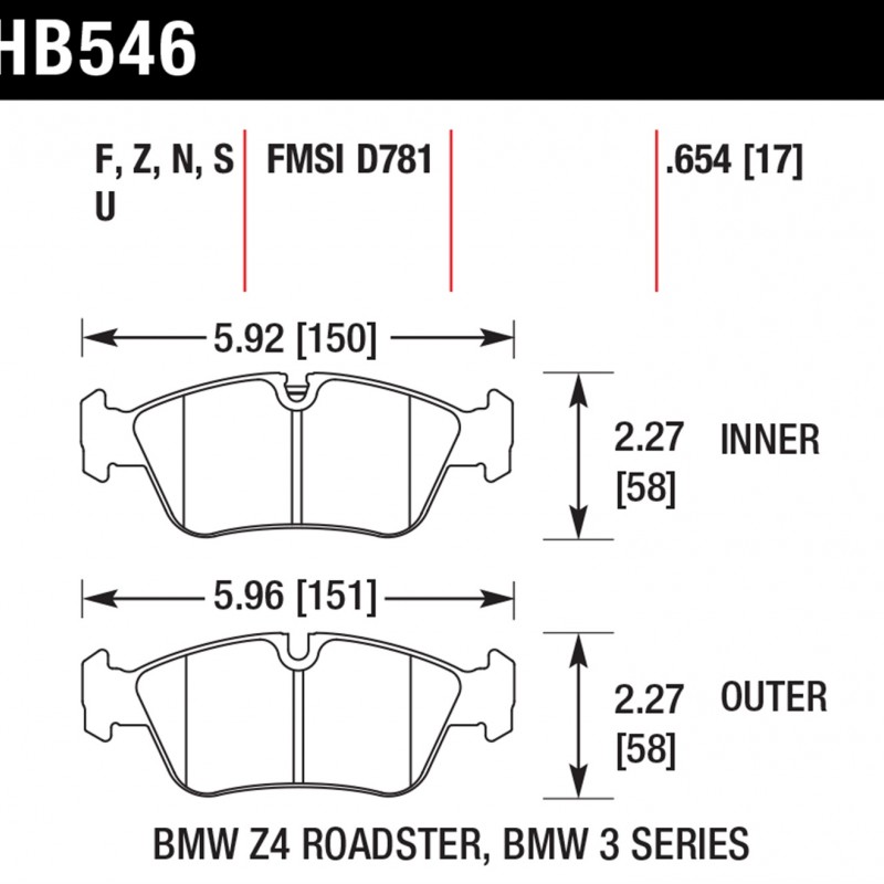 Hawk Brake Pad - HPS 5.0 Hawk Brake Pad - HPS 5.0