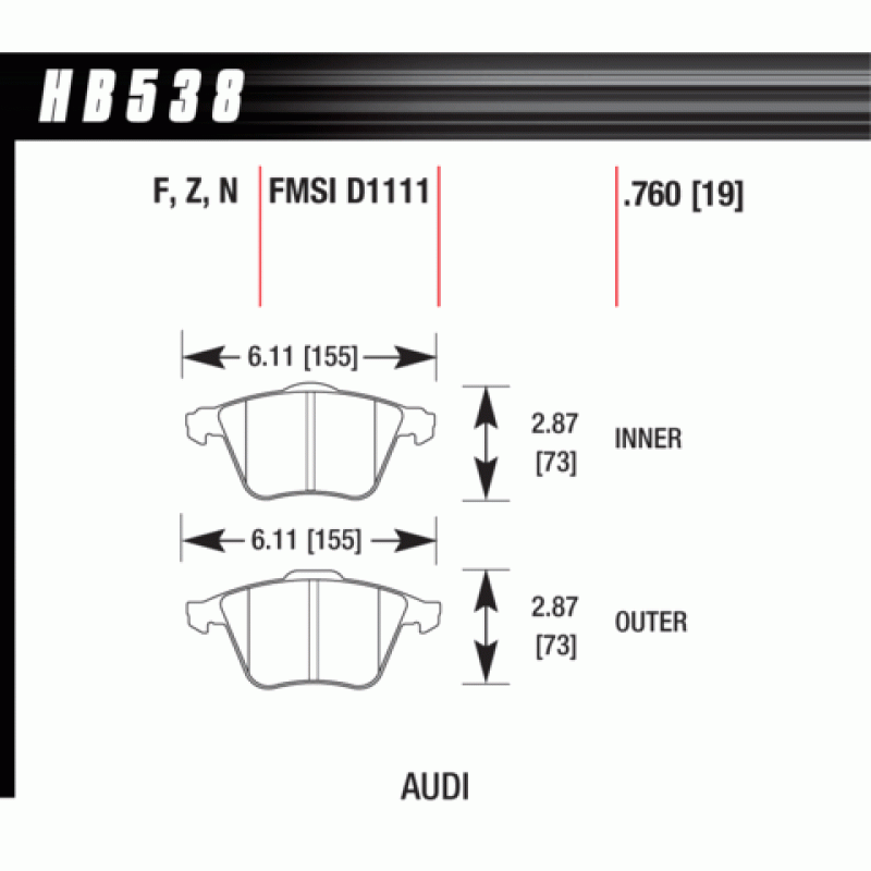 Hawk Brake Pad - HPS 5.0