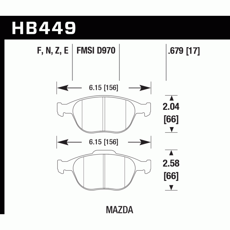 Hawk Brake Pad - HPS 5.0