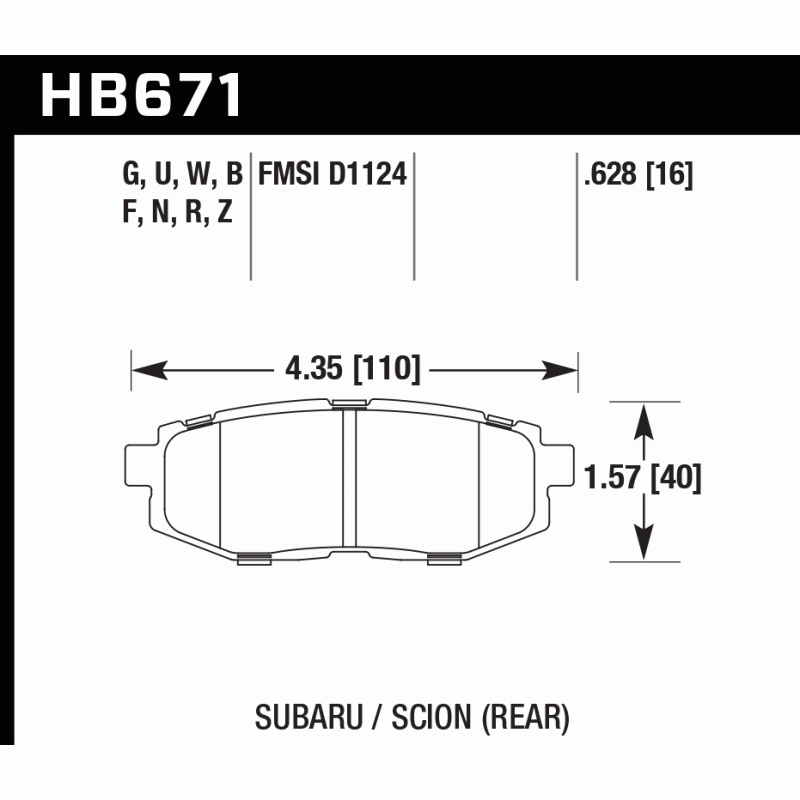 Hawk Brake Pad - HT-10
