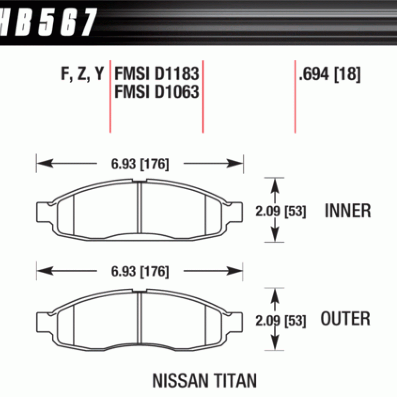 Hawk Brake Pad - LTS Hawk Brake Pad - LTS