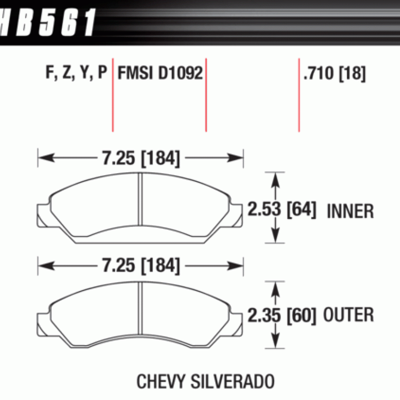 Hawk Brake Pad - LTS Hawk Brake Pad - LTS
