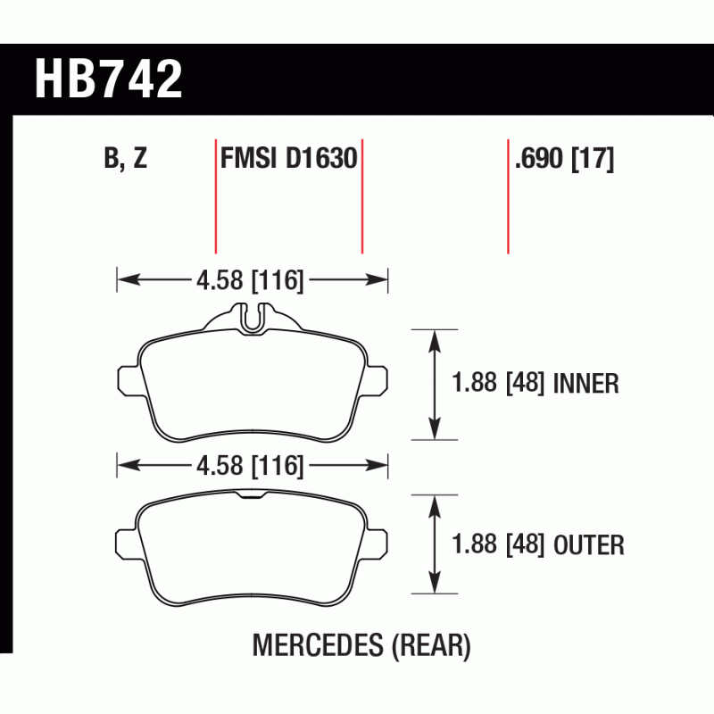 Hawk Brake Pad - Performance Ceramic