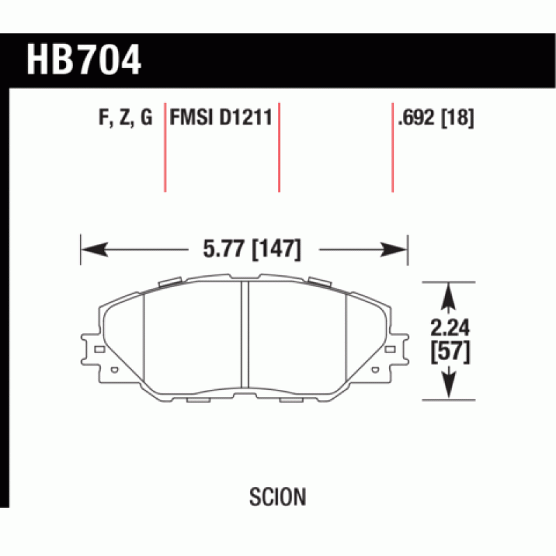 Hawk Brake Pad - Performance Ceramic