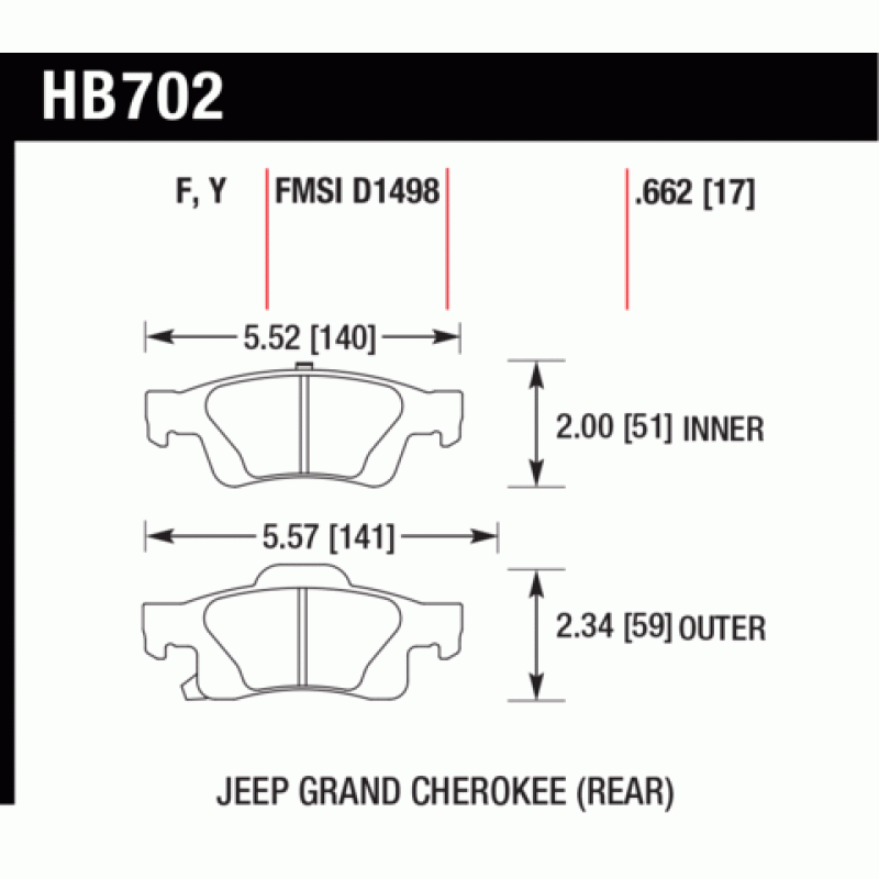 Hawk Brake Pad - Performance Ceramic