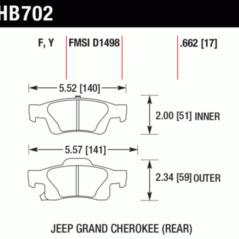 Hawk Brake Pad - Performance Ceramic