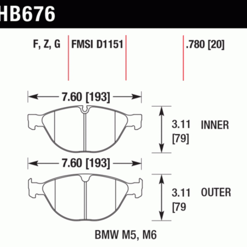 Hawk Brake Pad - Performance Ceramic