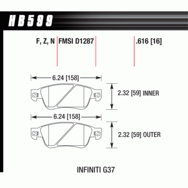 Hawk Brake Pad - Performance Ceramic