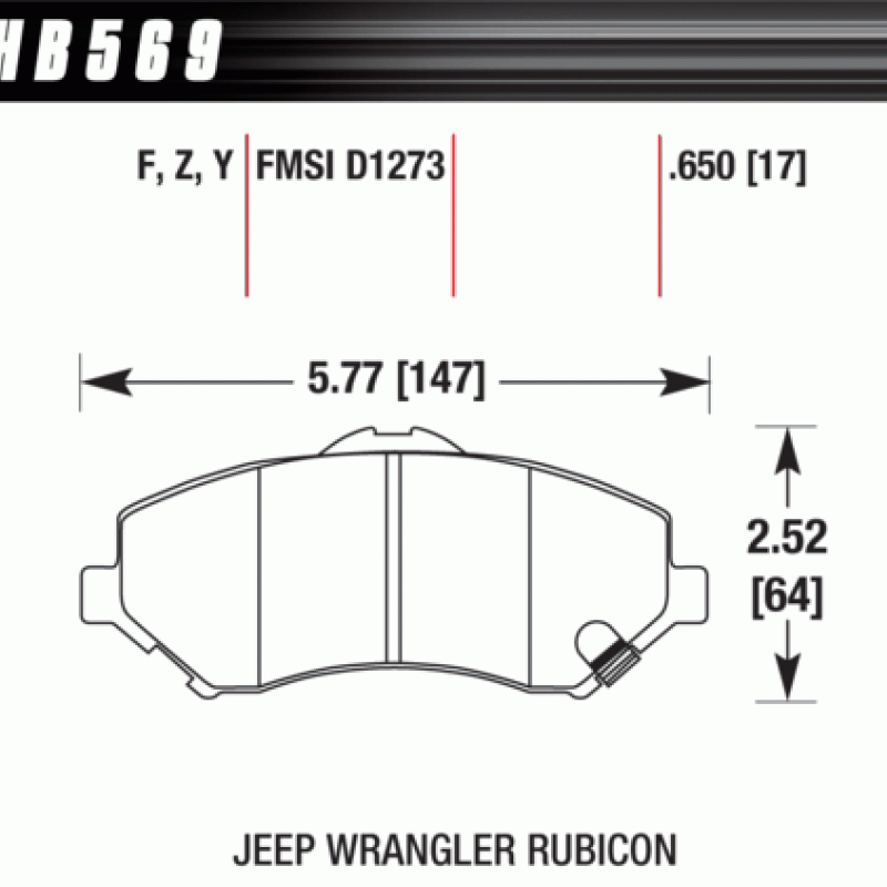 Hawk Brake Pad - Performance Ceramic
