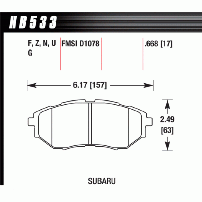 Hawk Brake Pad - Performance Ceramic
