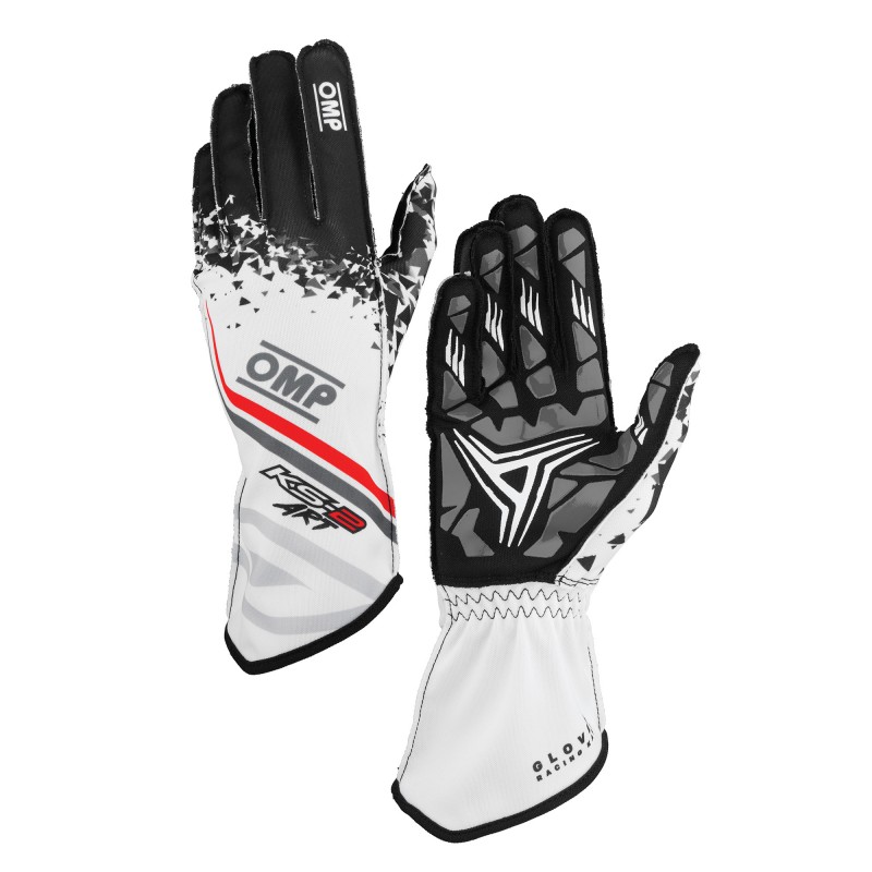 KS-2 ART MY2025 KART GLOVES White - Black - Red