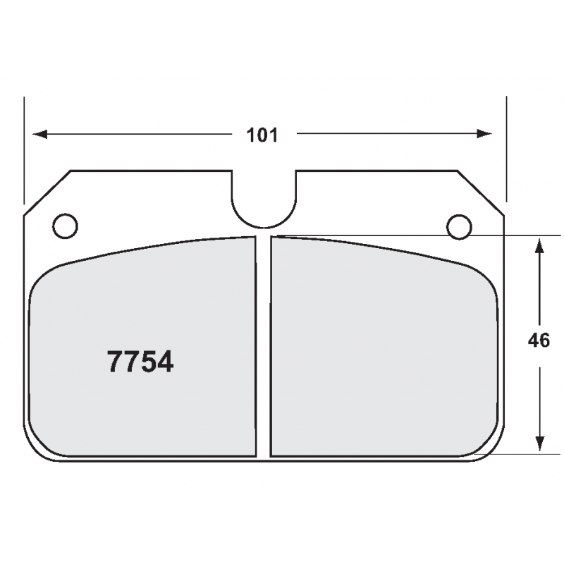 Race brake pads - 4-piston Wilwood ST42 billet narrow Dynalite