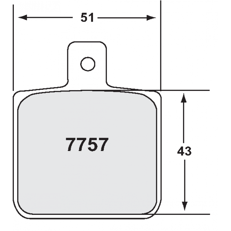 Race brake pads - Snowmobile caliper