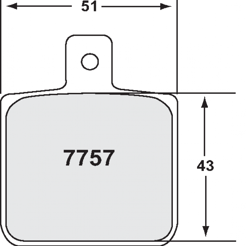 Race brake pads - Snowmobile caliper