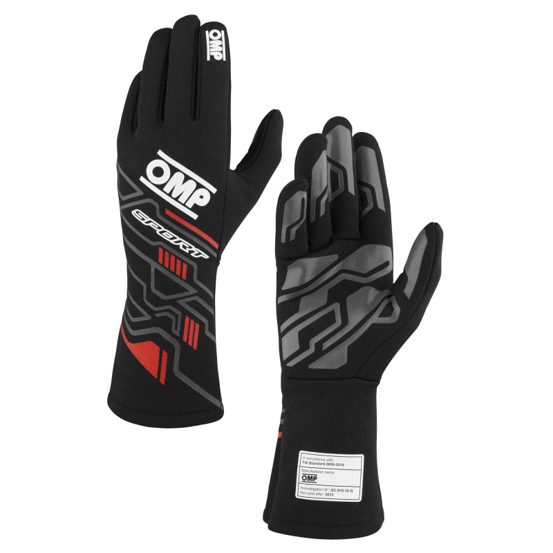 SPORT GLOVES FIA 8856-2018 Black - Red