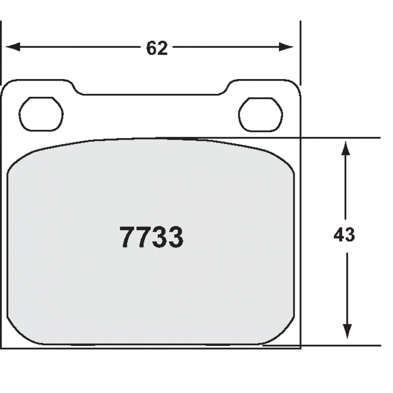 Sprint / medium distance compound with good bite. 7733 RACE PAD SET - 01 CMPD 15 MM