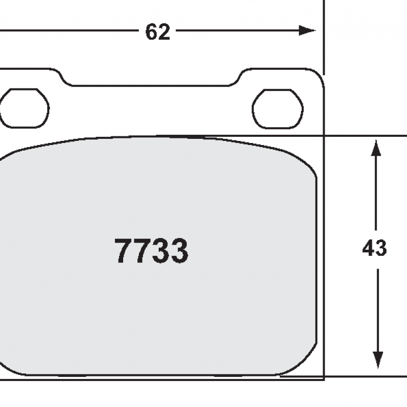 Sprint / medium distance compound with good bite. 7733 RACE PAD SET - 01 CMPD 15 MM