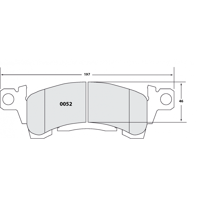 Sprint / medium distance compound with good bite. Race brake pads - Buick / Chevrolet / GM / Oldsmobile