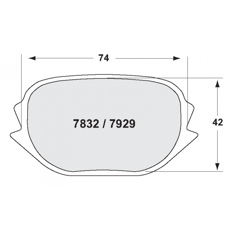 Sprint / medium distance compound with good bite. Race brake pads - For PFC ZR29 caliper