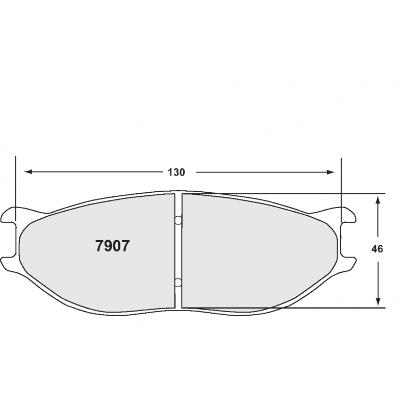 Sprint / medium distance compound with good bite. Race brake pads - For ZR34 + ZR41 calipers (46mm radial depth)