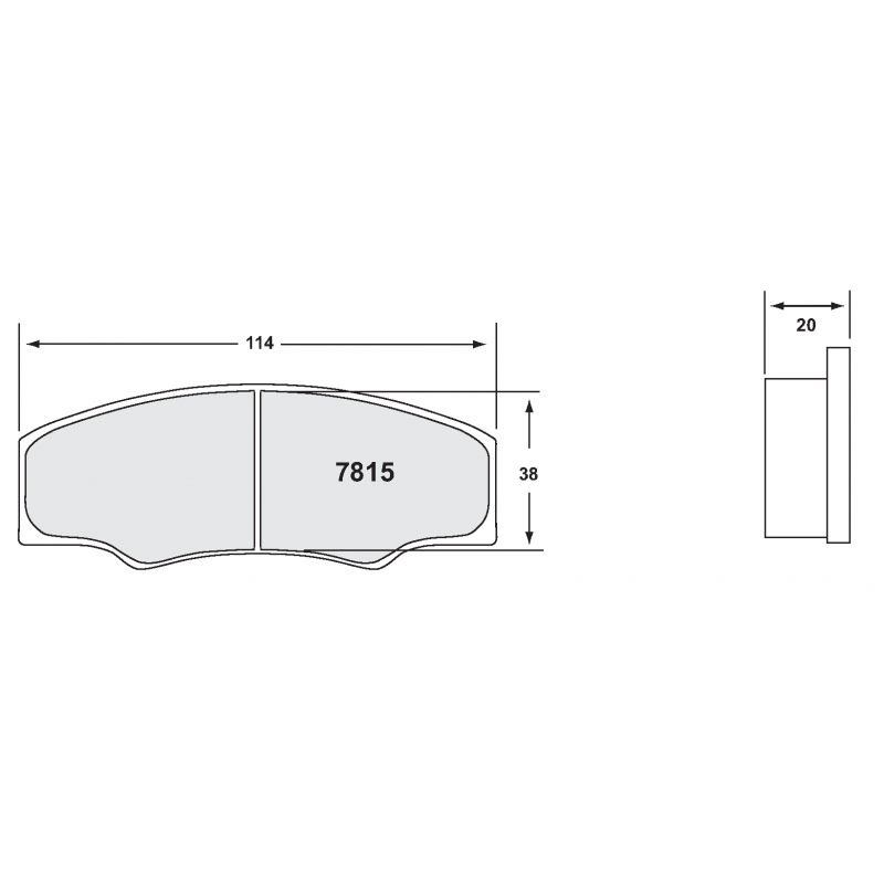Sprint / medium distance compound with good bite. Race brake pads - PFC