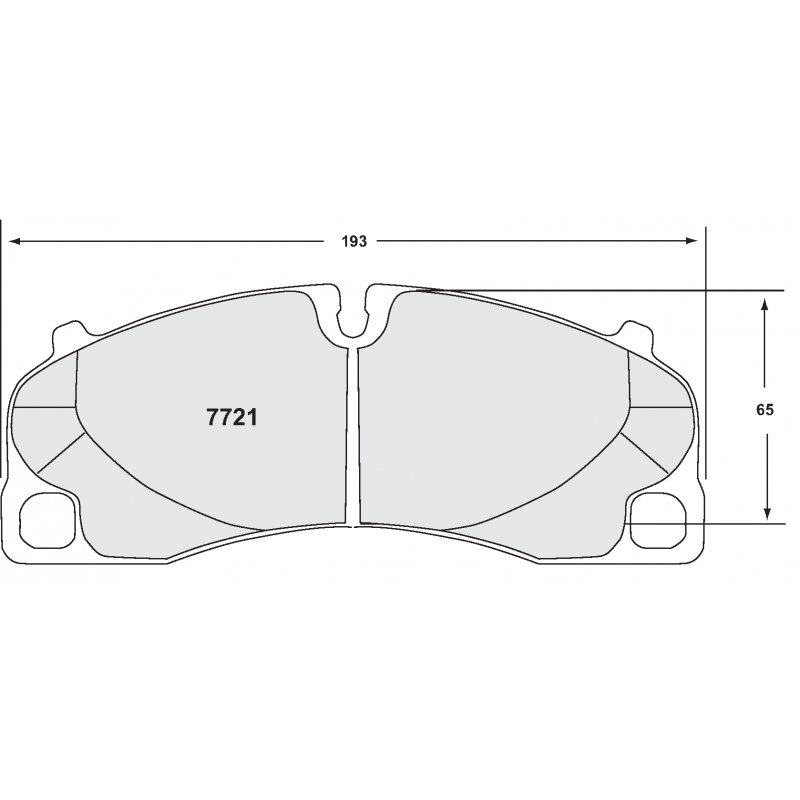 Sprint / medium distance compound with smooth bite. 7721 RACE PAD SET - 11 CMPD 17 MM