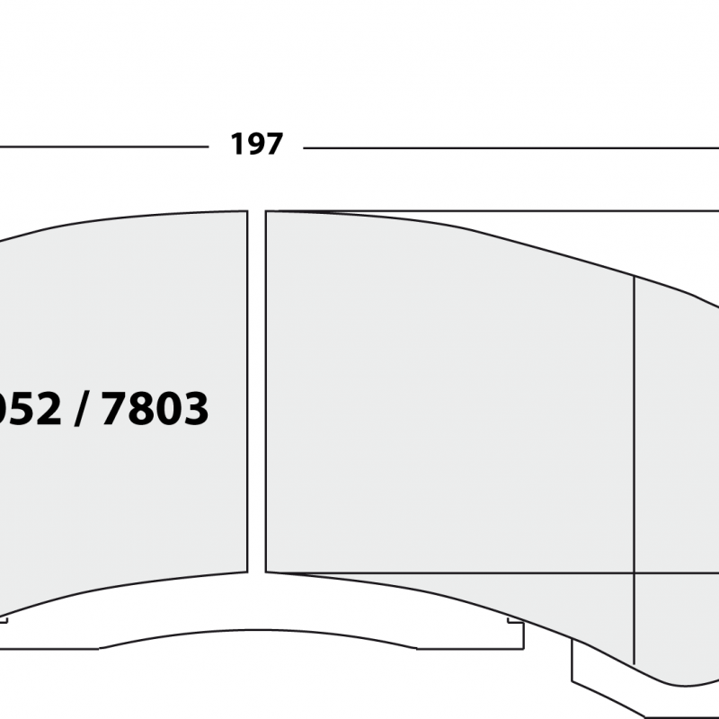 Sprint / medium distance compound with smooth bite. 7803 RACE PAD SET - 11 CMPD 15 MM