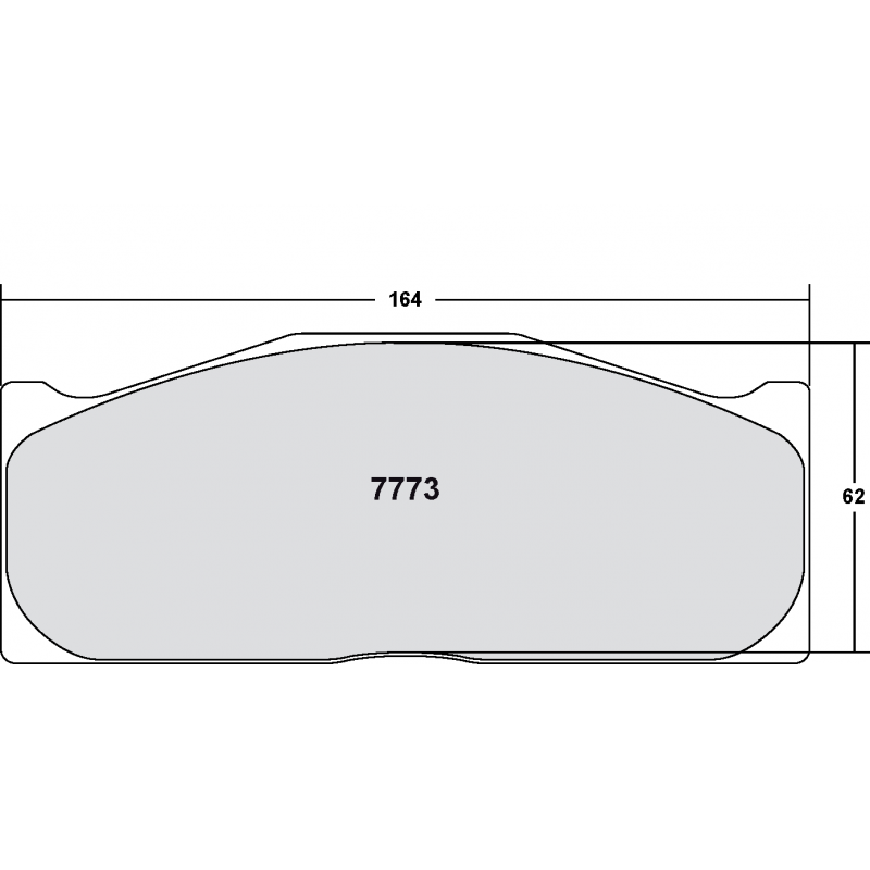 Sprint / medium distance compound with smooth bite. Race brake pads - AP / Brembo pad for 6-piston caliper