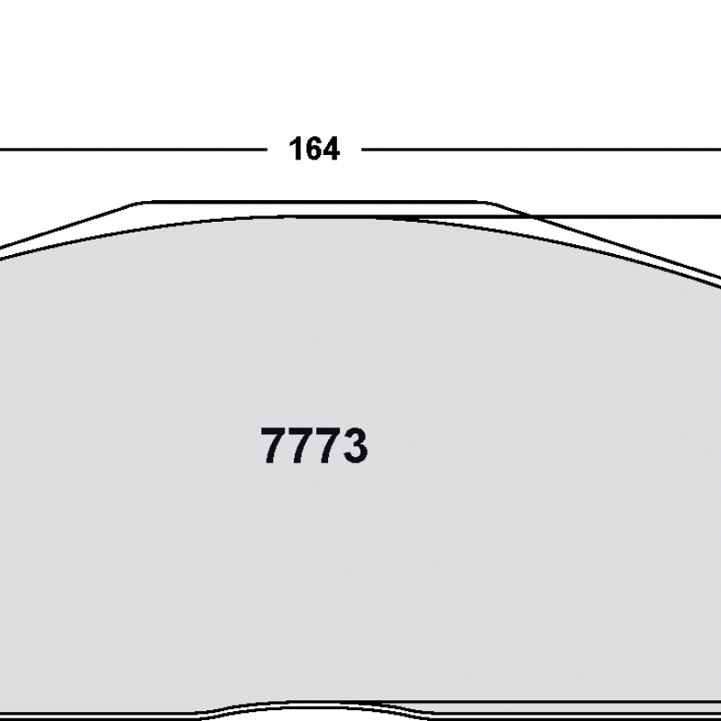 Sprint / medium distance compound with smooth bite. Race brake pads - AP / Brembo pad for 6-piston caliper