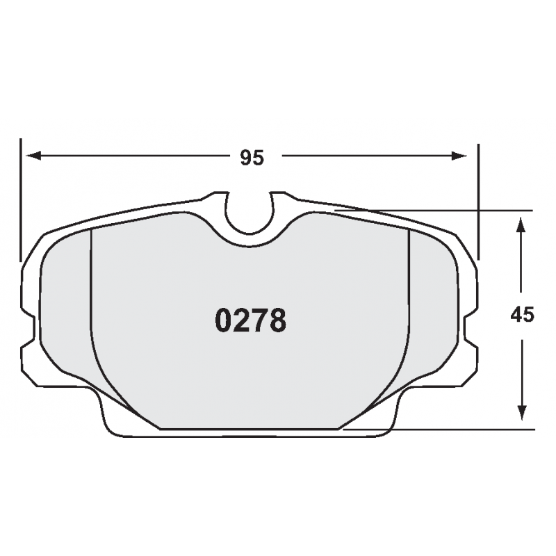 Sprint / medium distance compound with smooth bite. Race brake pads - BMW E30 3 Series / Mercedes 190 / Saab 9000 front