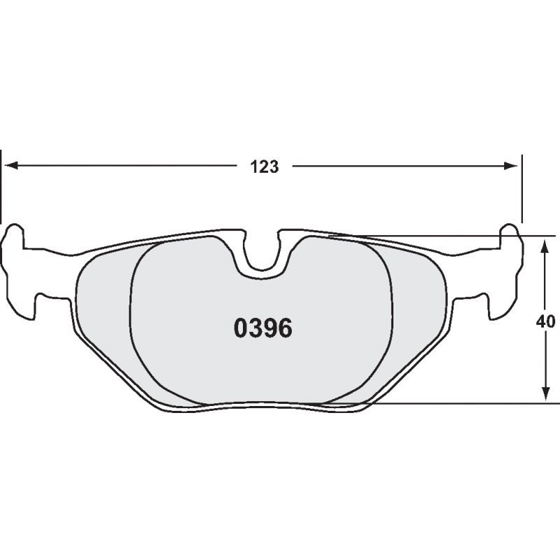 Sprint / medium distance compound with smooth bite. Race brake pads - BMW + Jaguar rear pad