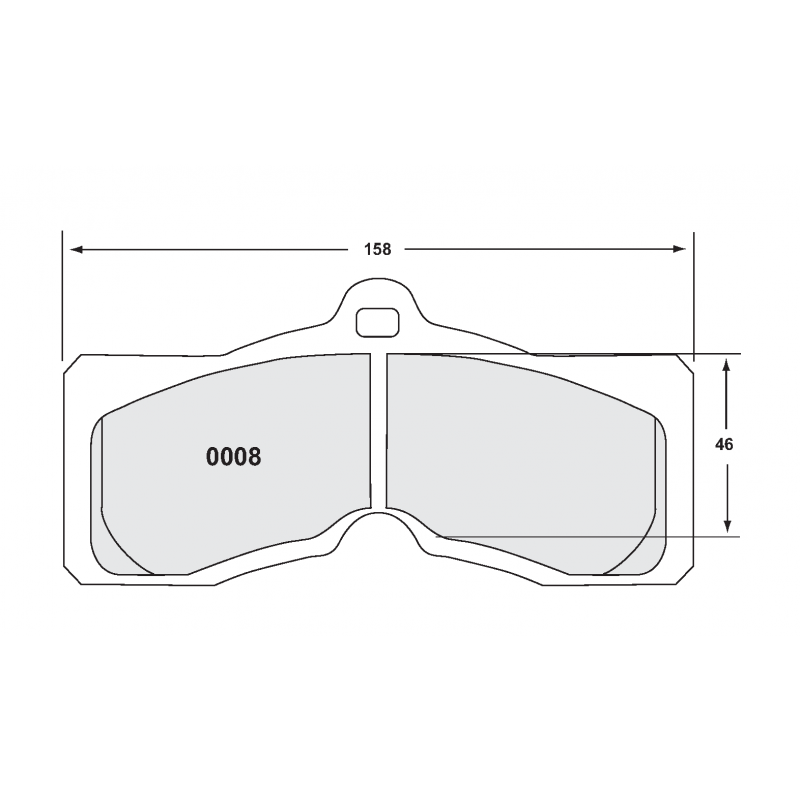 Sprint / medium distance compound with smooth bite. Race brake pads - Chevrolet front + rear pads