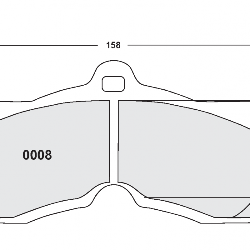 Sprint / medium distance compound with smooth bite. Race brake pads - Chevrolet front + rear pads
