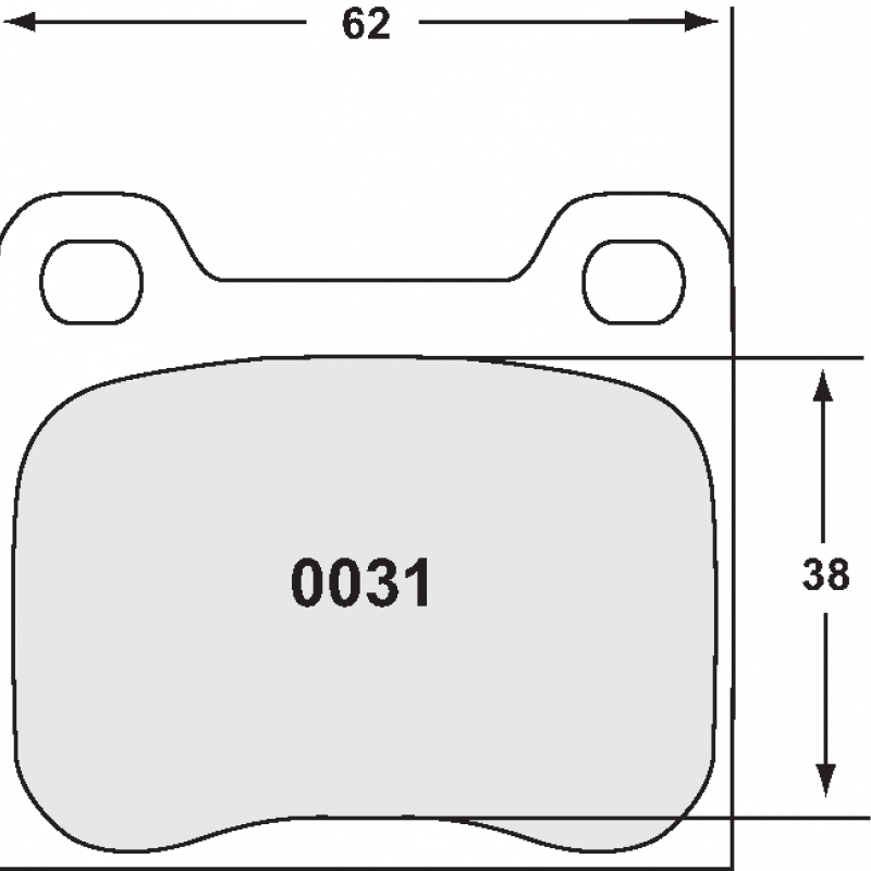 Sprint / medium distance compound with smooth bite. Race brake pads - Ferrari / Hyundai Elantra N TCR / i30 N TCR / Veloster TCR / Maserati / Porsche / Renault / Suzuki front / rear pad