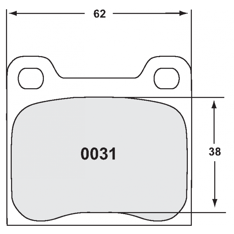 Sprint / medium distance compound with smooth bite. Race brake pads - Ferrari / Hyundai Elantra N TCR / i30 N TCR / Veloster TCR / Maserati / Porsche / Renault / Suzuki front / rear pad