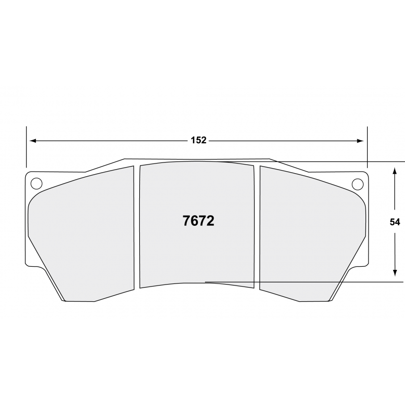 Sprint / medium distance compound with smooth bite. Race brake pads - Pad for Alcon 6-piston Advantage caliper