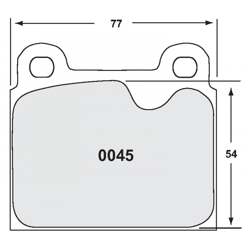 Sprint / medium distance compound with smooth bite. Race brake pads - Porsche 911 front pad