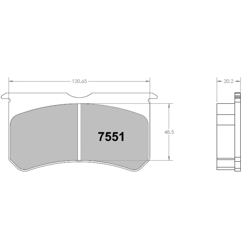 Sprint / semi-endurance compound. 7551 RACE PAD SET - 39 CMPD 20 MM