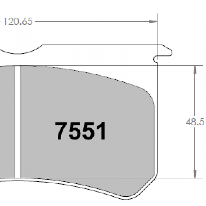 Sprint / semi-endurance compound. 7551 RACE PAD SET - 39 CMPD 20 MM