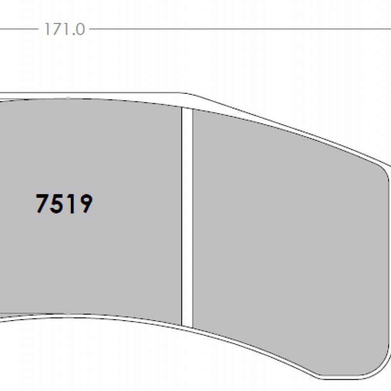 Sprint / semi-endurance compound. Race brake pads - Honda Civic Type-R FL5 TCR front
